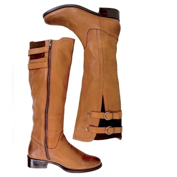 Dune London Women’s Tirrent Winter Brown Leather Knee High Boots - Picture 2 of 16